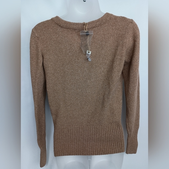 NWT Gimmicks by BKE Tan Brown Soft Stretchy Casual V-Neck Sweater (#685) - Picture 7 of 7